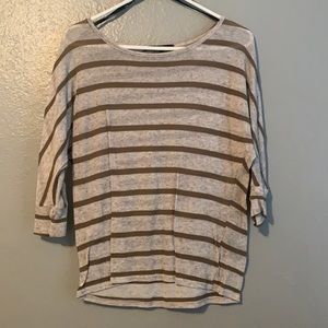 Beige and Olive Stripped Sweater